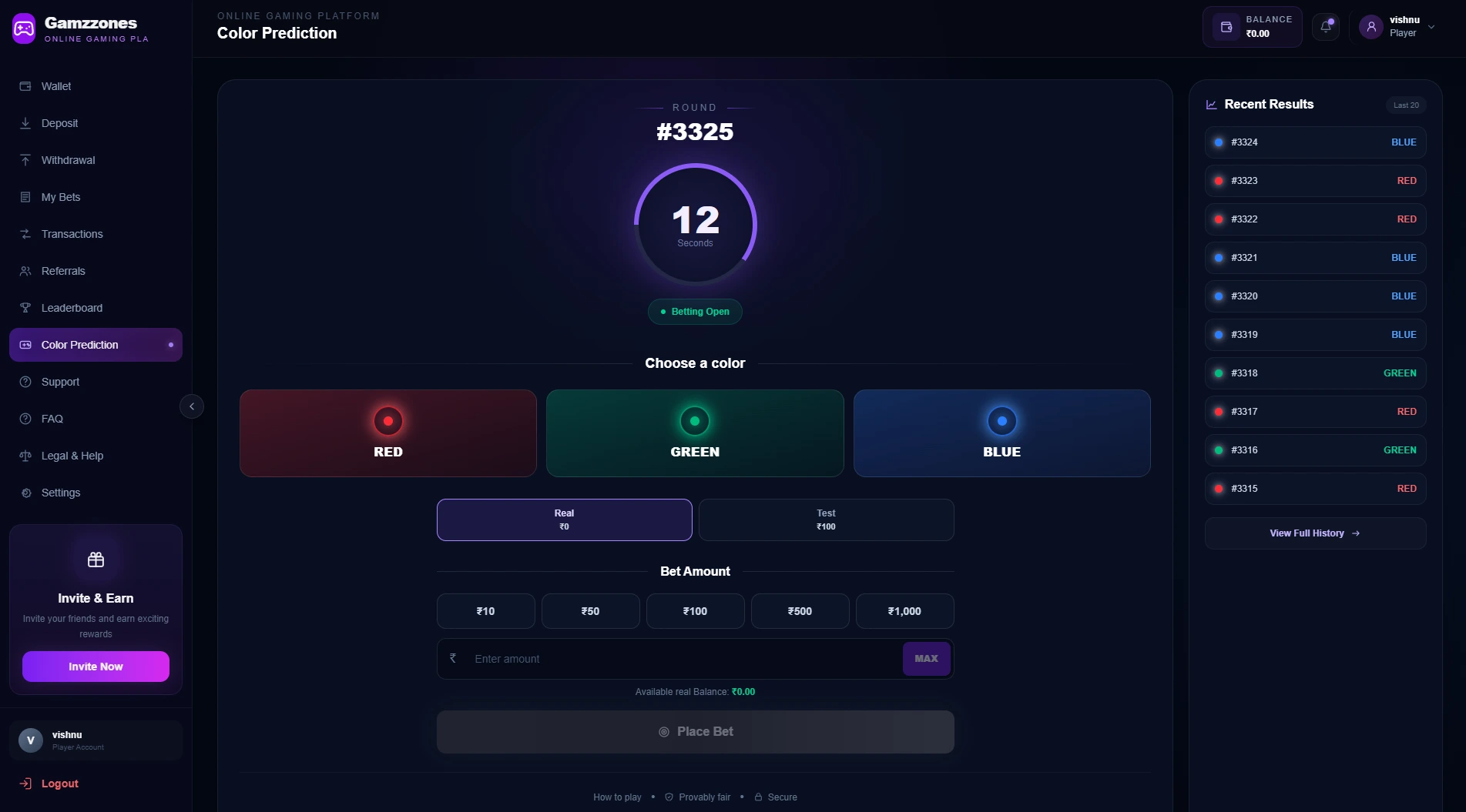 Gaming Platform (On-Going) – Business project built with MERN Stack by TheDevPixel